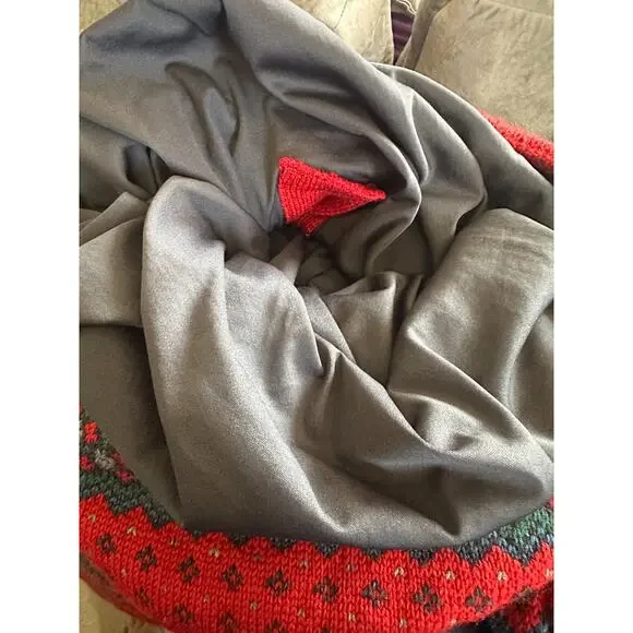 Dale Of Norway Pure Wool Lined Heavyweight Sweater Red Nordic Print Clasp Large - Picture 14 of 16